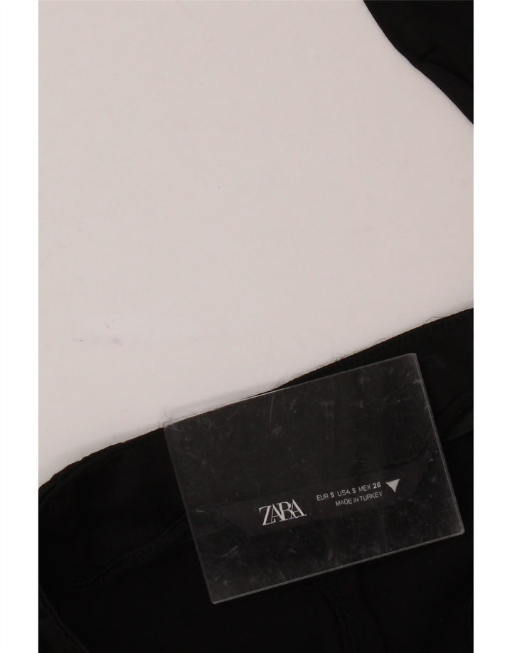 ZARA Calça feminina casual bootcut pequena W26 L33 preta
