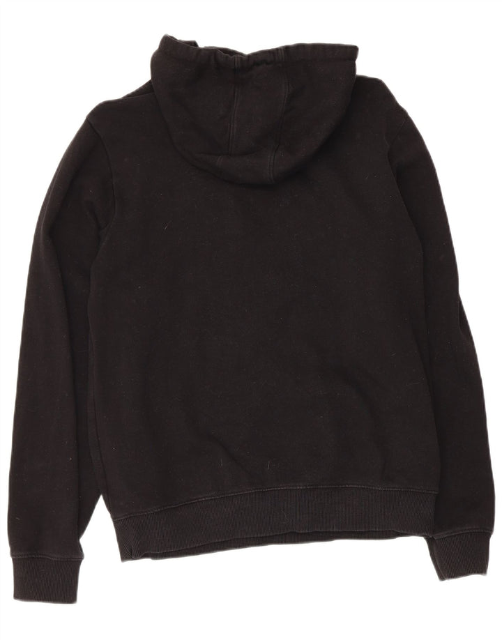 Suéter com capuz gráfico masculino Guess pequeno algodão preto