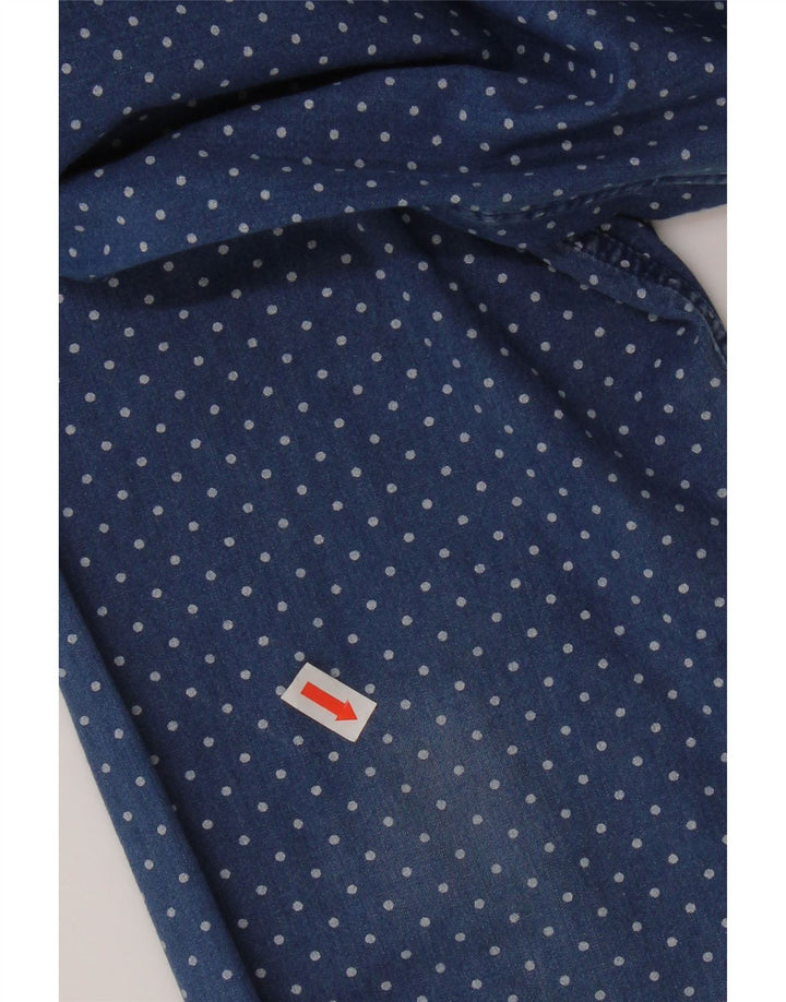 Camisa masculina Levi's grande algodão manchado azul
