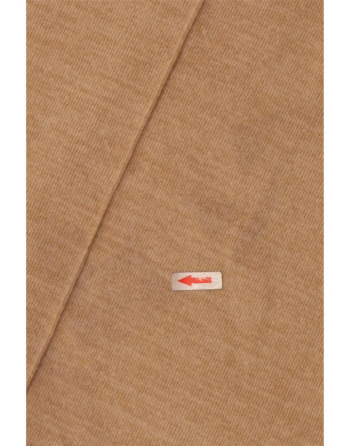 Vestido feminino Zara Shift UK 8 pequeno algodão bege