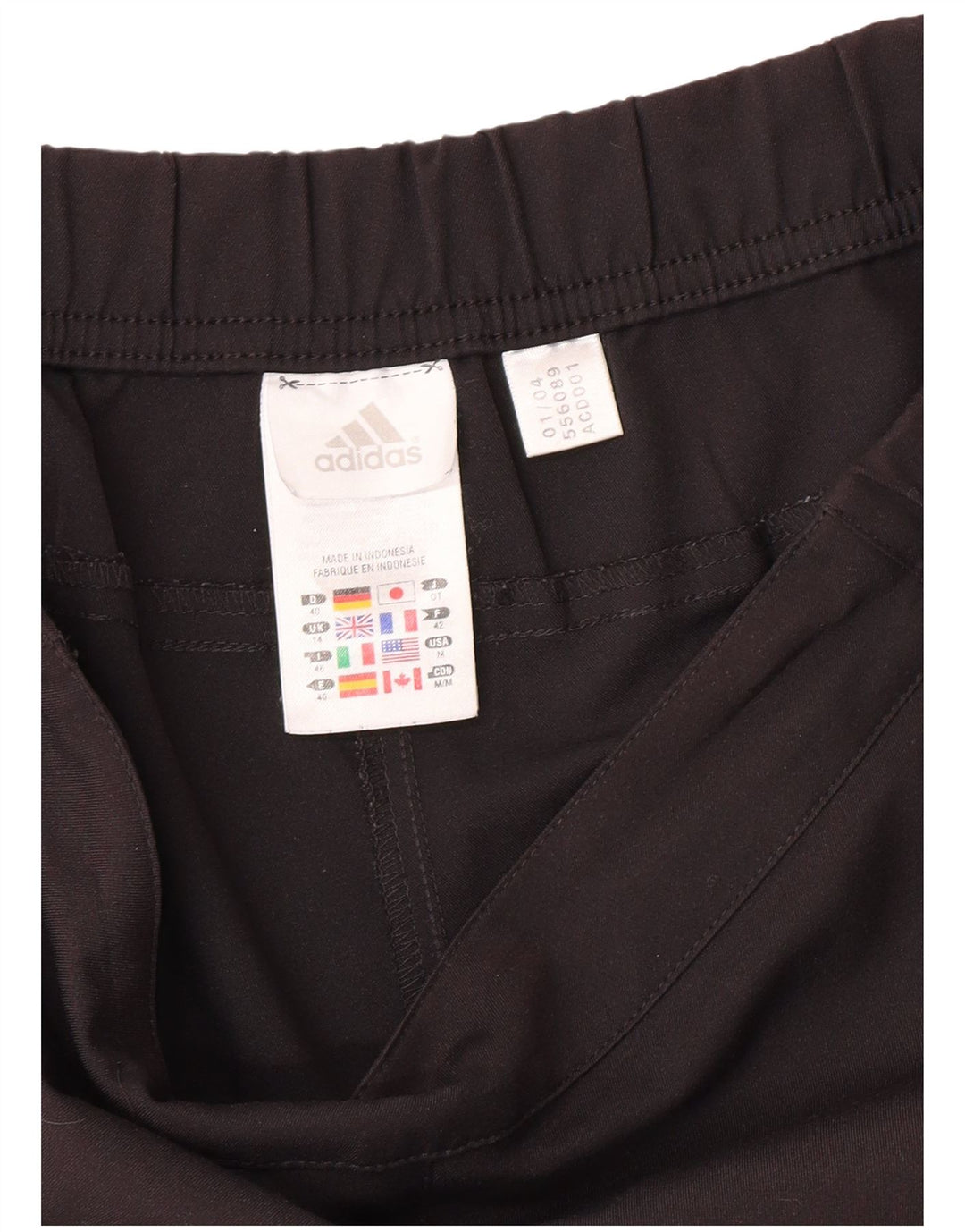Shorts esportivos femininos Adidas UK 14 médio preto poliéster esportivo