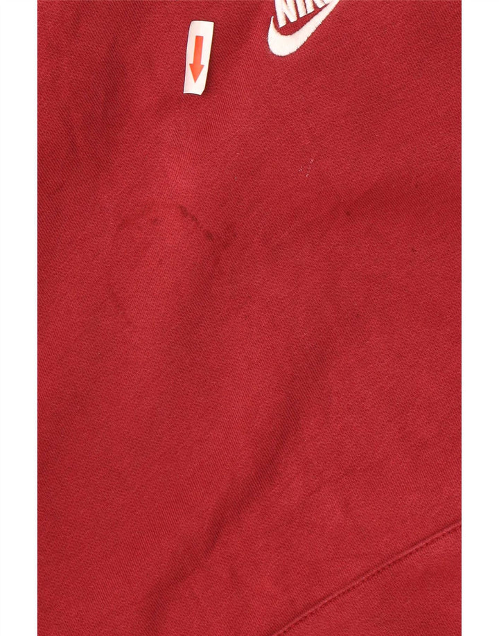 Jumper com capuz feminino Nike Oversized UK 10 pequeno algodão vermelho
