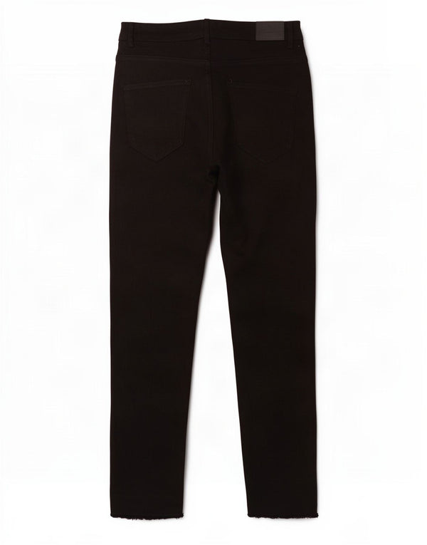Calça jeans feminina cintura alta Zara EU 44 XL W34 L28 algodão preto