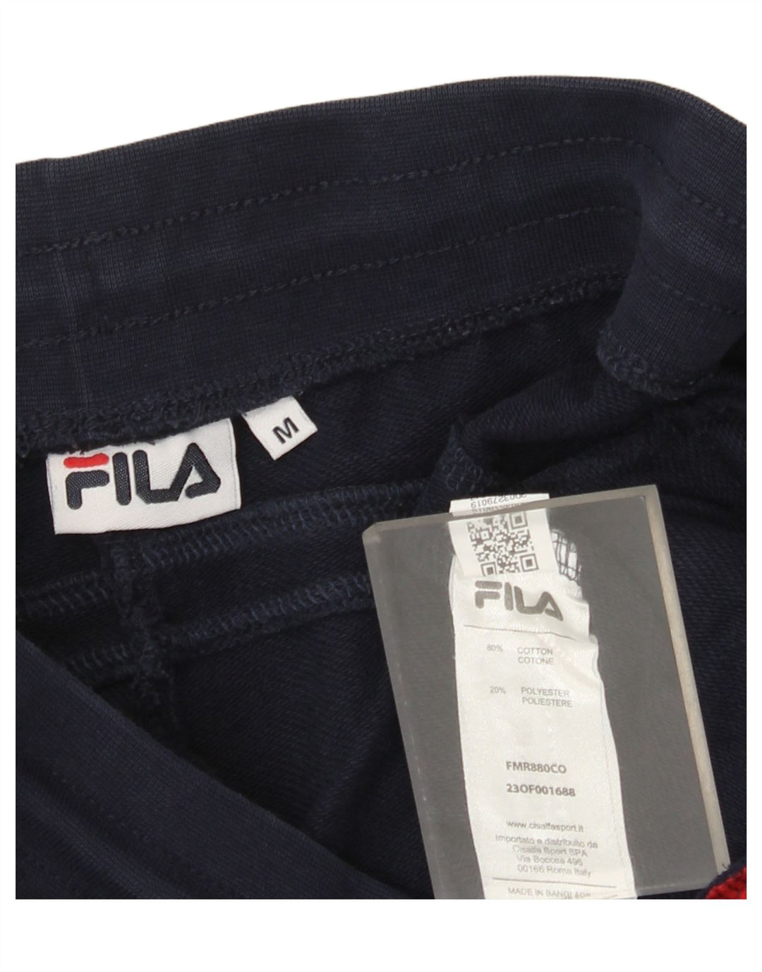 Calça de treino masculina Fila médio algodão azul marinho
