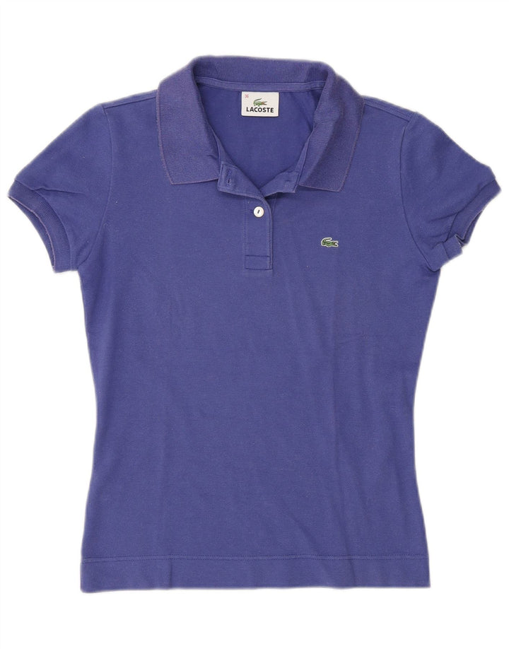 Camisa polo feminina Lacoste tamanho 36 pequeno algodão roxo