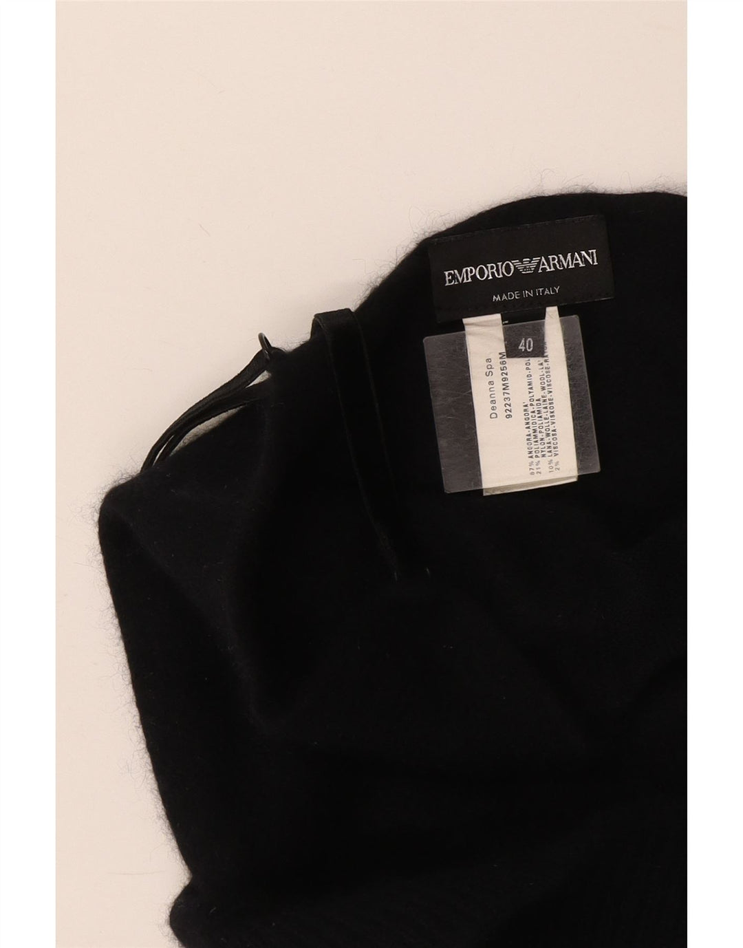 Top feminino Emporio Armani Crop Cami IT 40 Lã Azul Marinho Pequeno