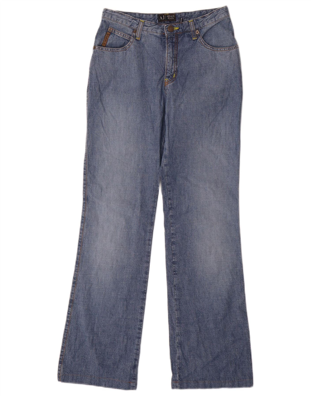 ARMANI Calça Jeans Feminina Indigo Bootcut W27 L30 Azul Algodão
