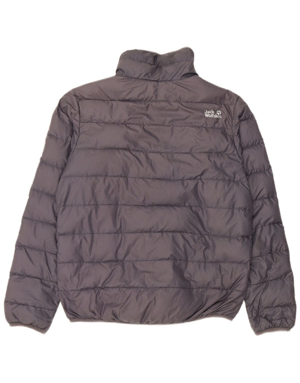 Jaqueta acolchoada masculina Jack Wolfskin Reino Unido 38 poliéster cinza médio