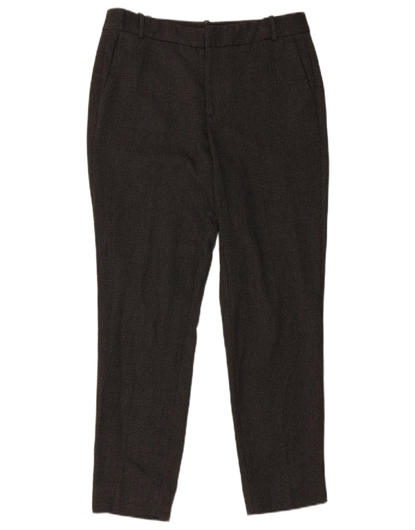 Calça feminina Zara Slim Suit EU 36 XS W26 L28 cinza Argyle/Diamante