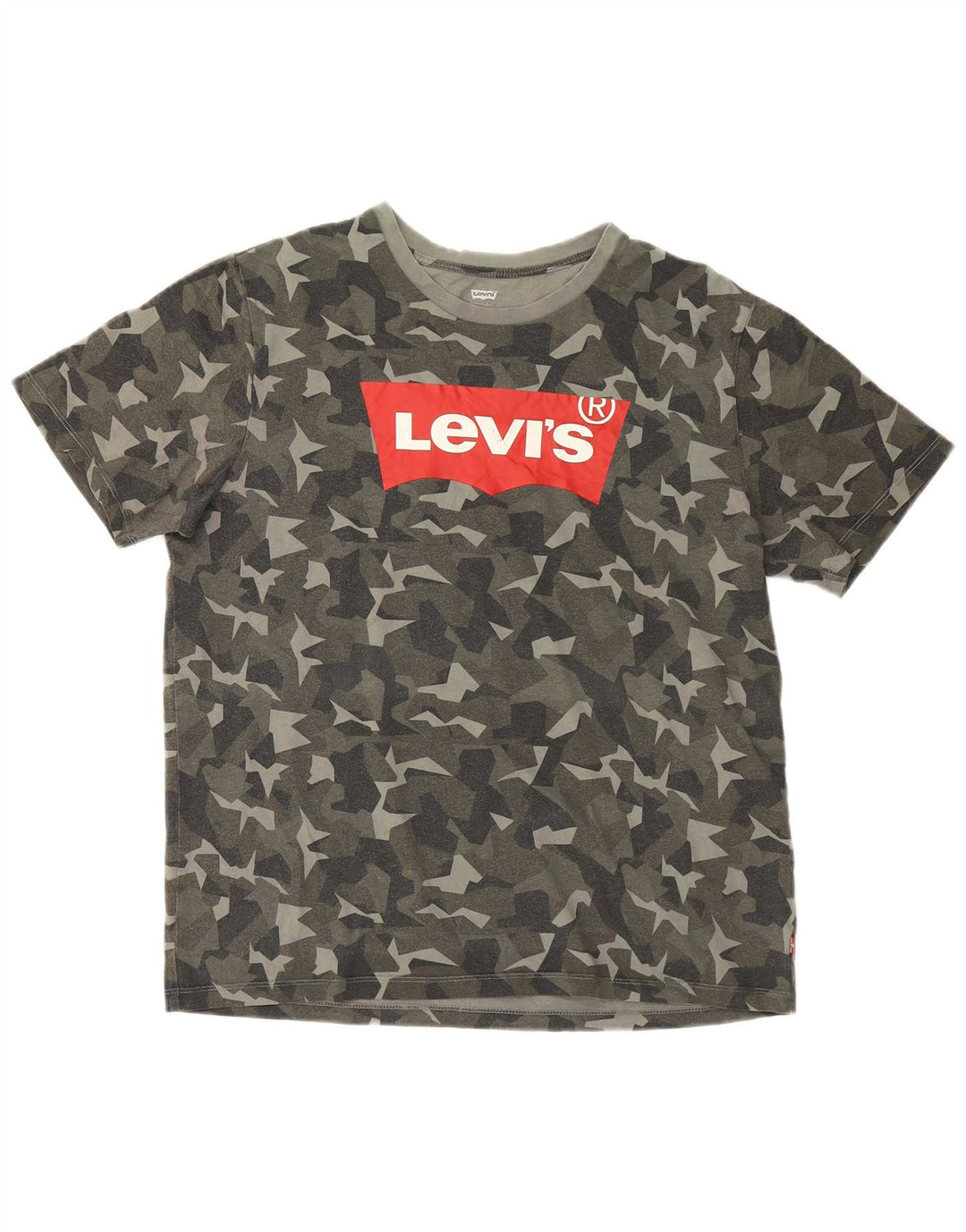 Camiseta gráfica masculina Levi's Top grande de algodão camuflado multicolorido