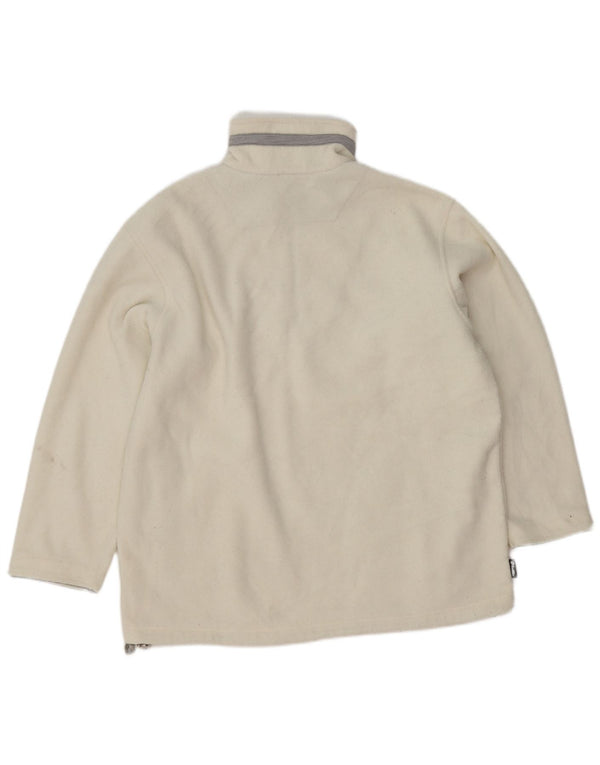 Suéter de lã feminino Lotto com zíper e gola UK 18 XL poliéster branco