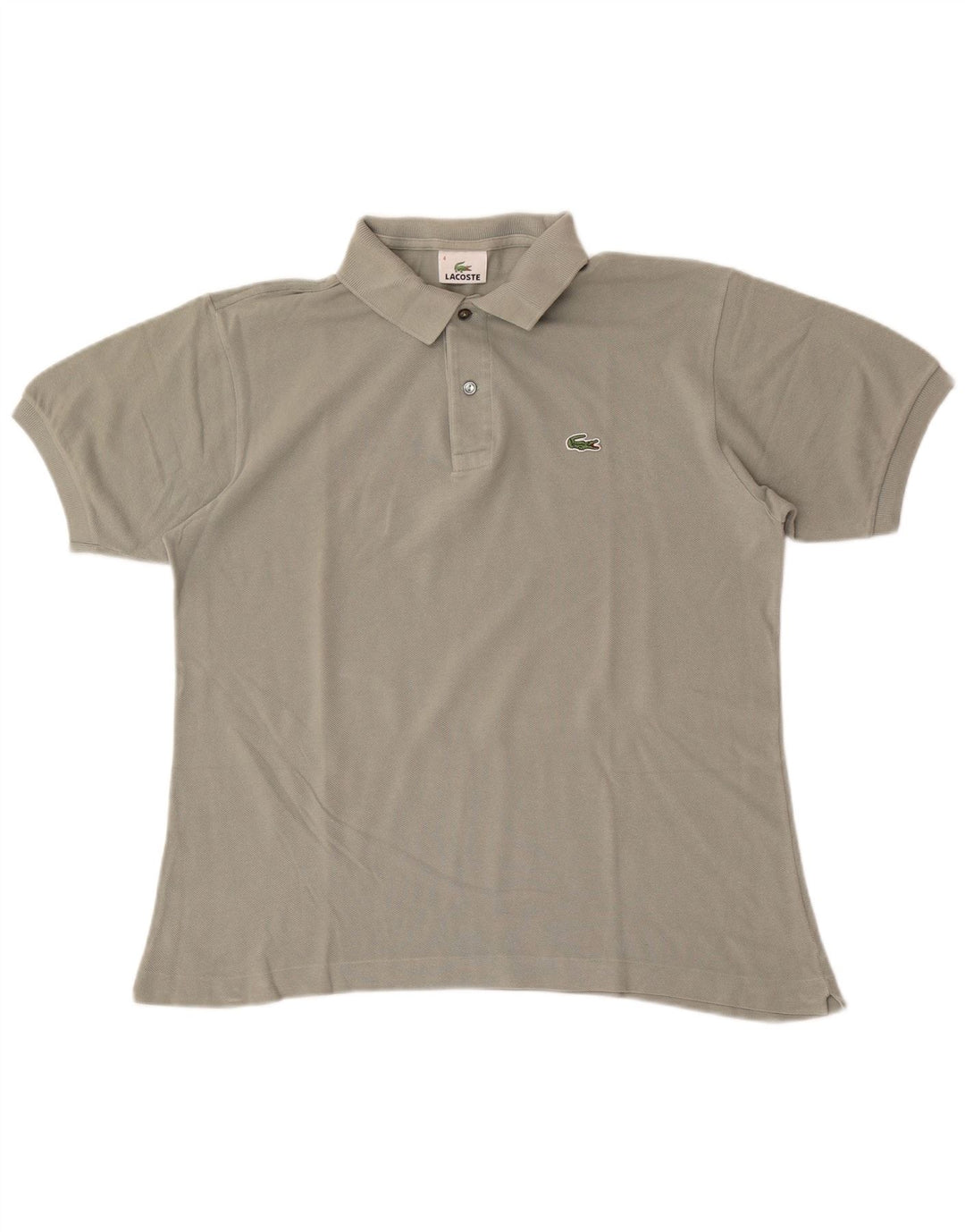 Camisa polo masculina Lacoste tamanho 4 médio algodão cáqui
