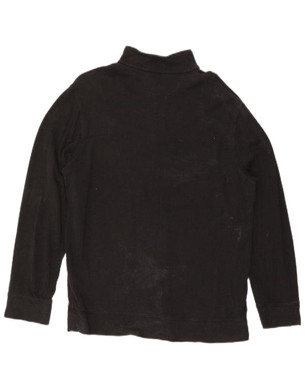 Polo Ralph Lauren moletom masculino com zíper e gola alta de algodão preto