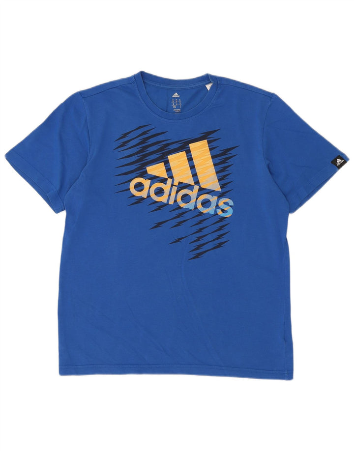 Adidas Mens Climalite Graphic Camiseta Top Médio Algodão Azul