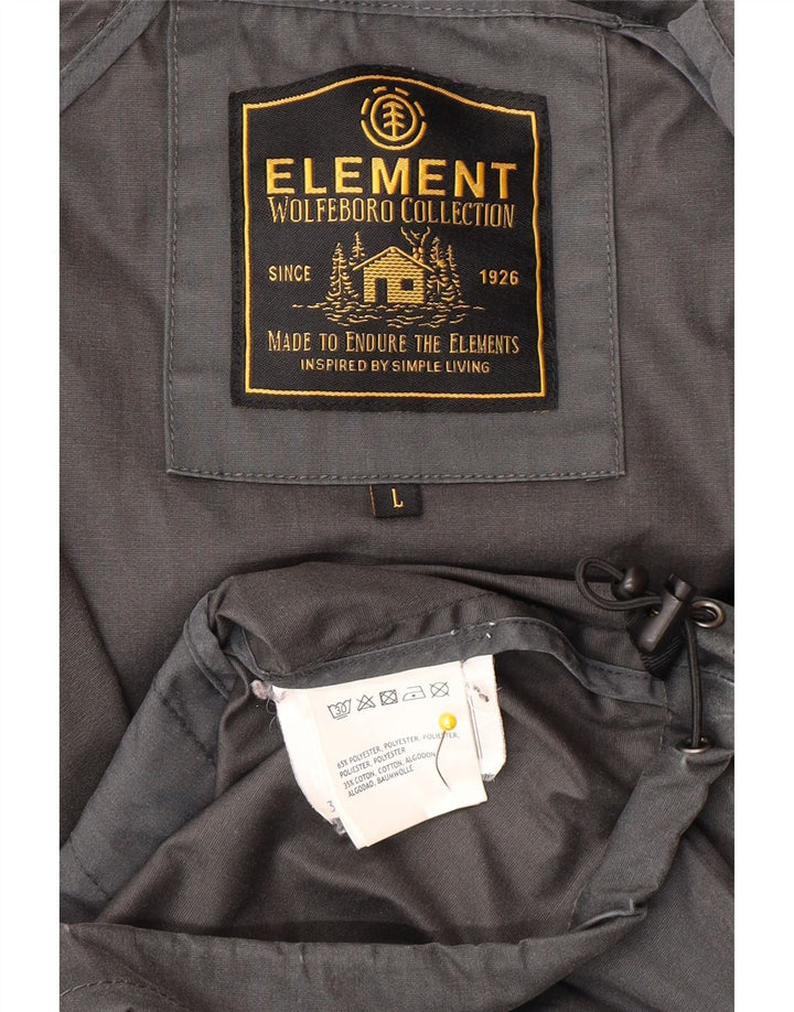 Jaqueta bomber masculina com capuz Element UK 40 poliéster cinza grande