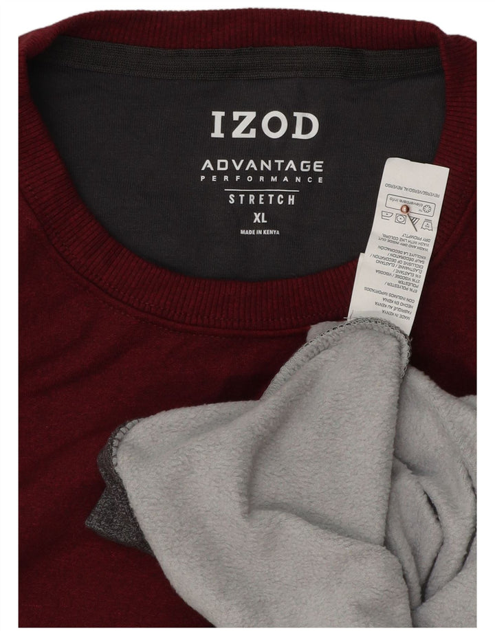IZOD moletom masculino Jumper XL cinza Colourblock poliéster