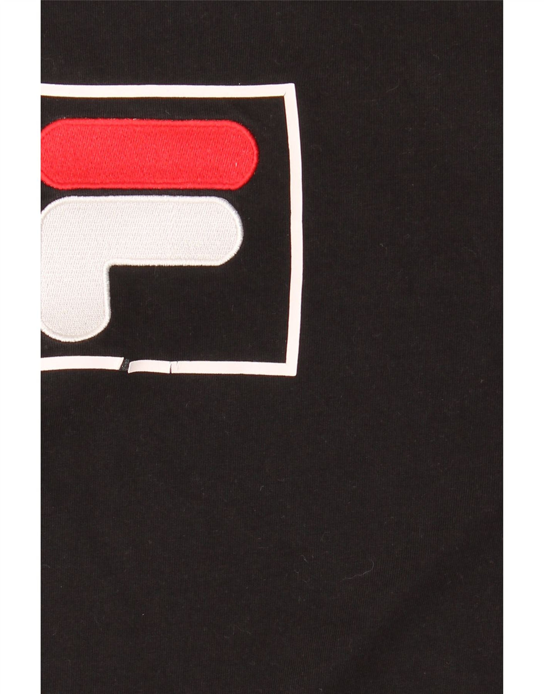 Fila Mens Graphic T-Shirt Top Médio Algodão Preto