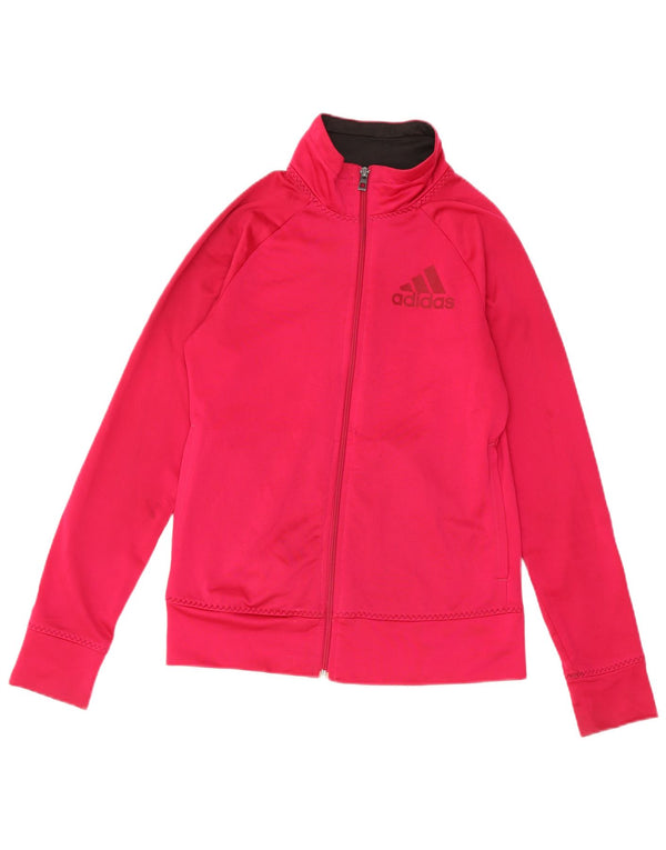 Adidas Womens Tracksuit Top Jacket UK 4/6 XS Rosa Poliéster