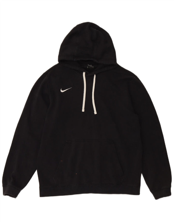 NIKE Mens Hoodie Jumper Grande Algodão Preto