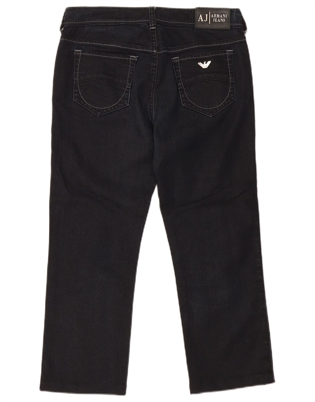 Jeans retos femininos Armani W29 L24 algodão azul marinho