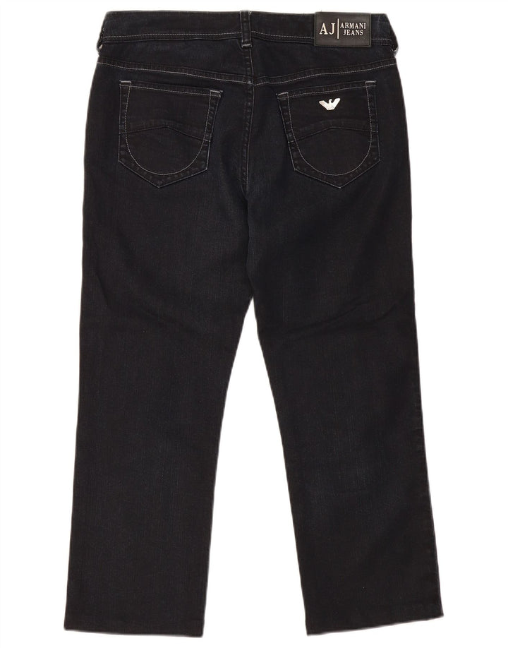 Jeans retos femininos Armani W29 L24 algodão azul marinho