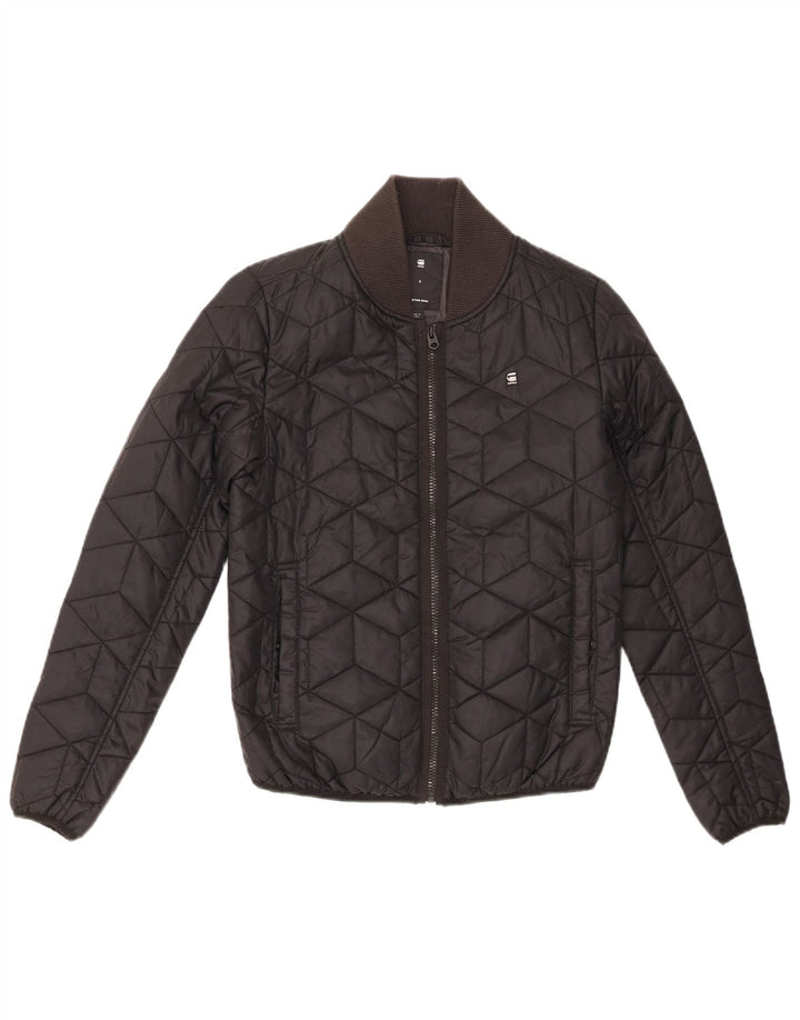 Jaqueta bomber acolchoada feminina G-Star UK 10 pequena poliamida preta