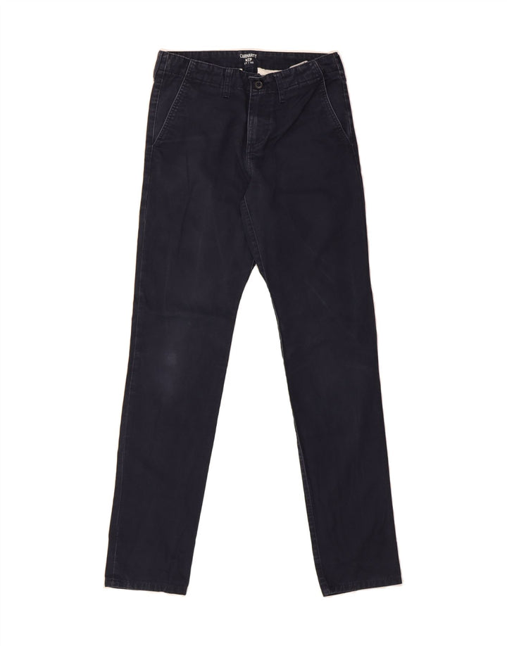 CARHARTT Womens Slim Chino Trousers W27 L32 Navy Blue Cotton Vintage Carhartt and Second-Hand Carhartt from Messina Hembry 