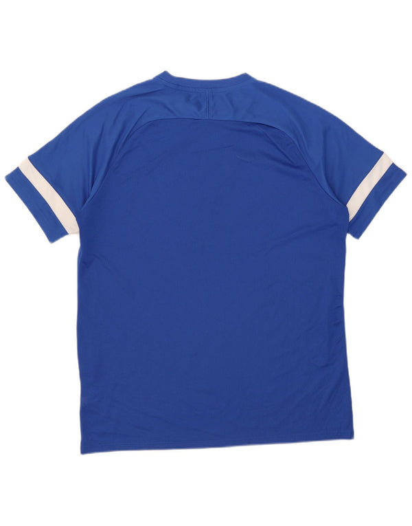 Camiseta masculina Nike Dri Fit Top XL azul colorblock poliéster