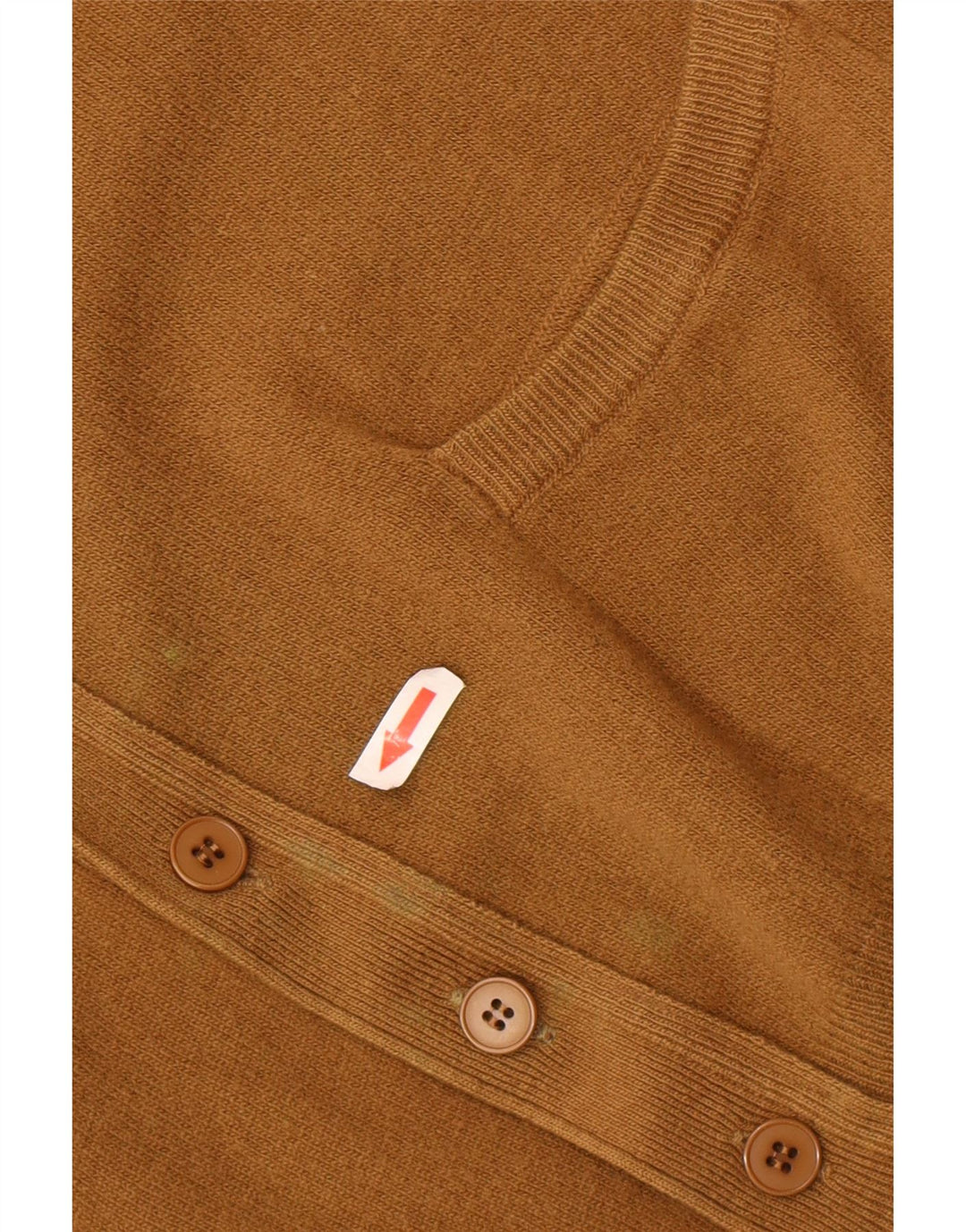 Suéter cardigã masculino BENETTON IT 48 lã de cordeiro marrom médio