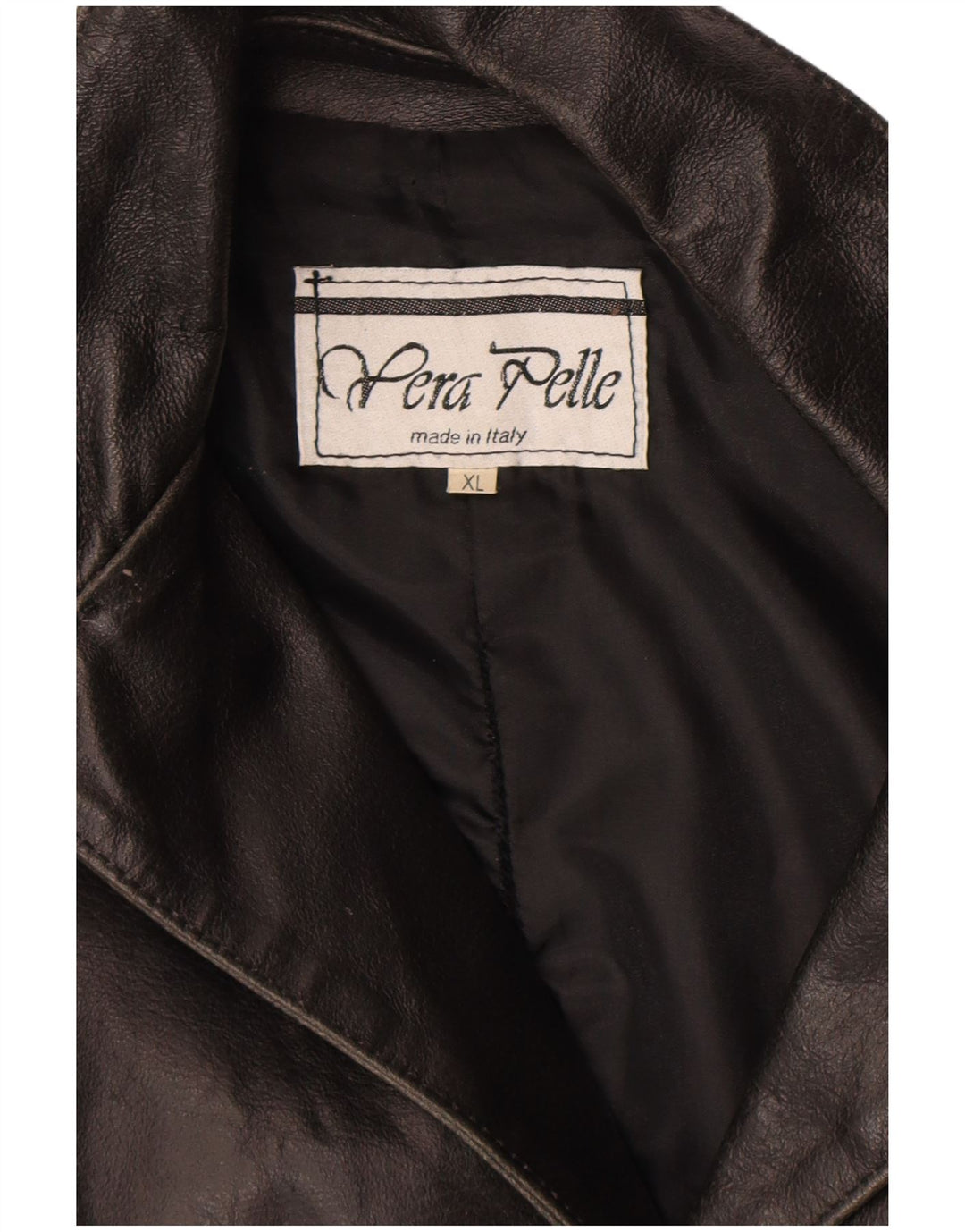 Jaqueta de couro feminina vintage UK 18 XL couro preto
