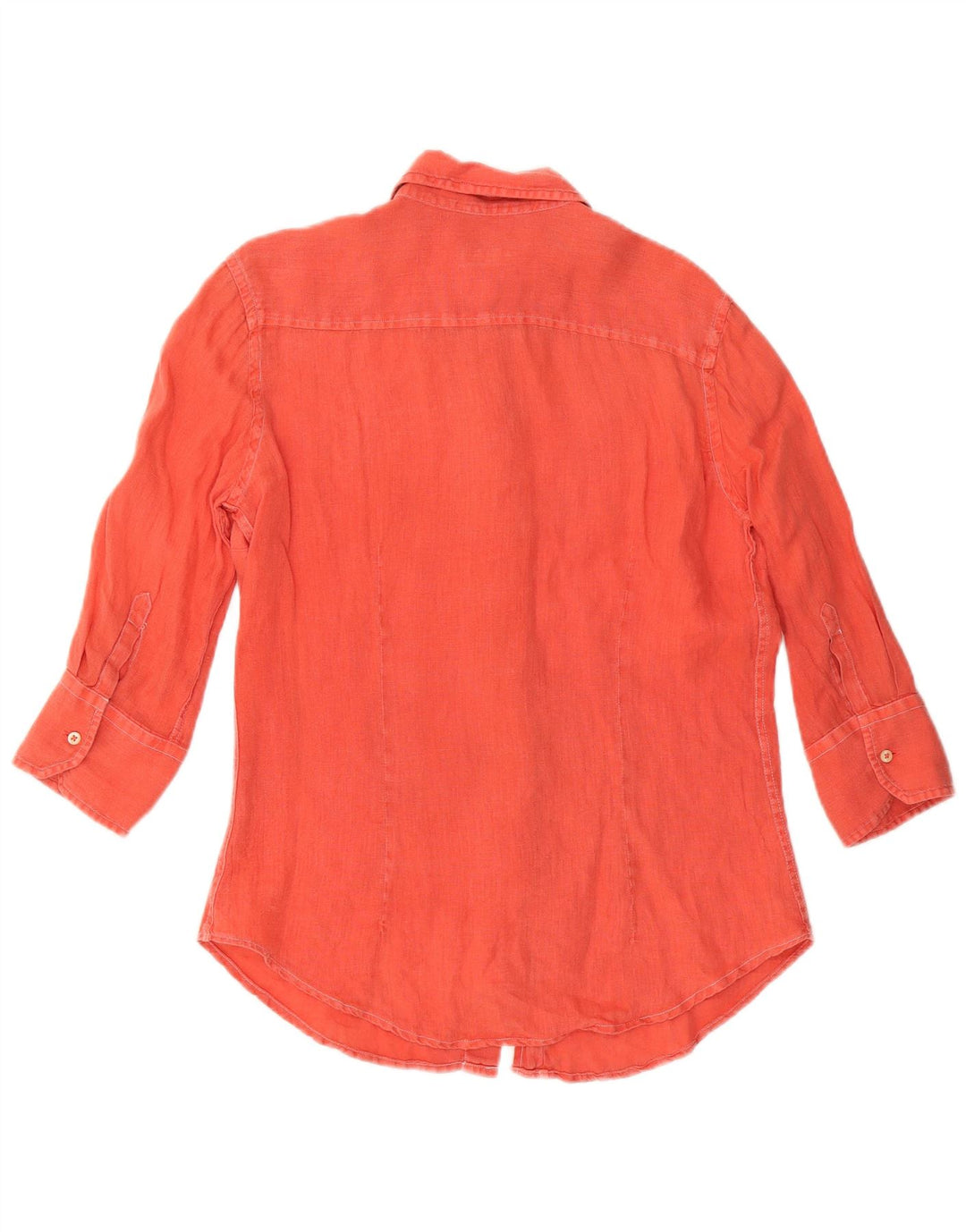 FRED PERRY Camisa feminina manga 3/4 Reino Unido 14 grande laranja