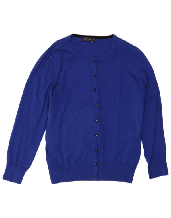 Suéter cardigã feminino Marks & Spencer UK 22 3XL azul viscose
