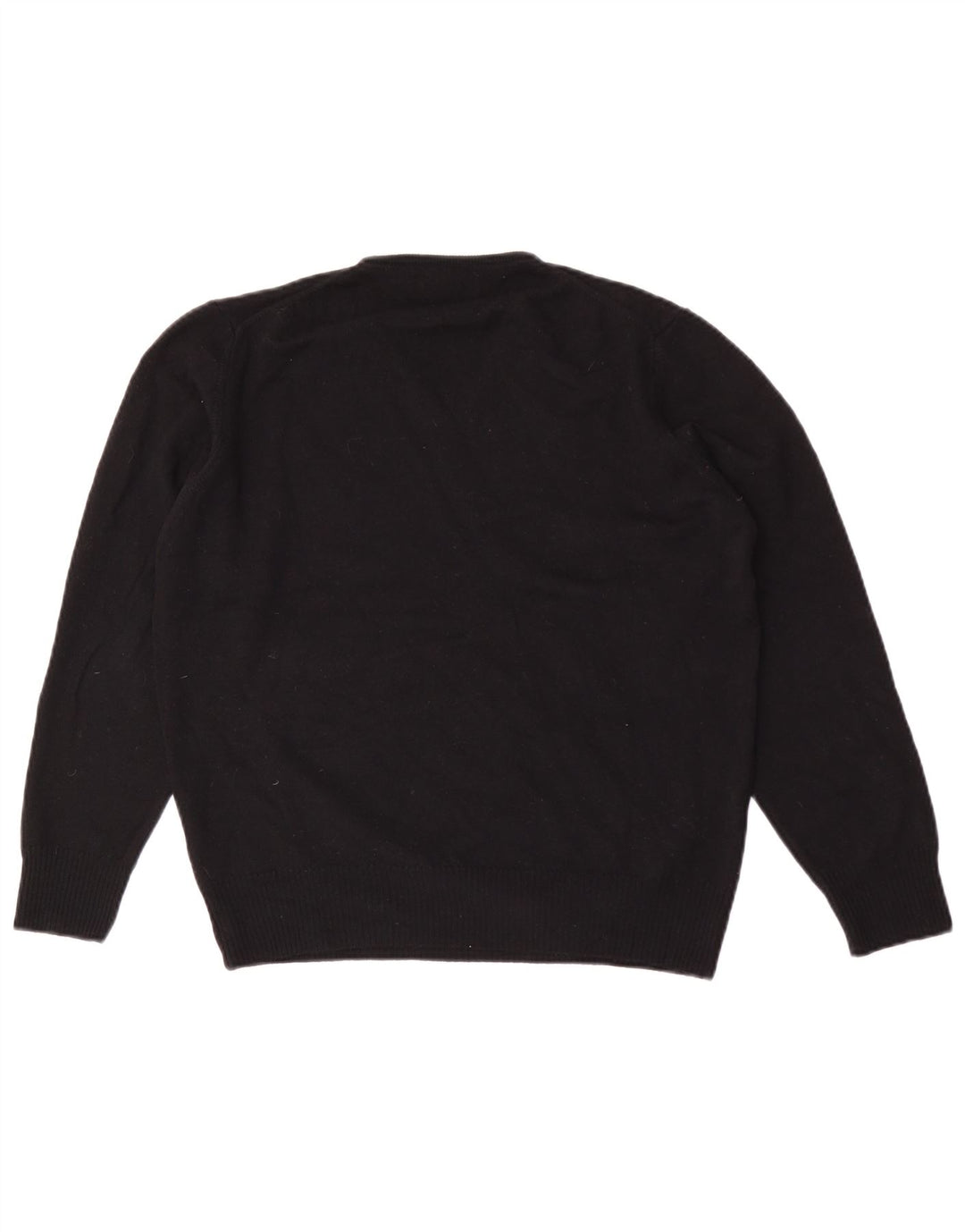 Suéter masculino Zara com decote em V grande lã preta