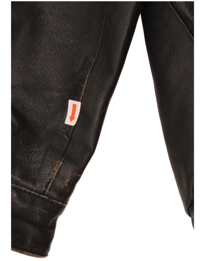 Jaqueta de couro masculina C&A EU 54 2XL couro preto