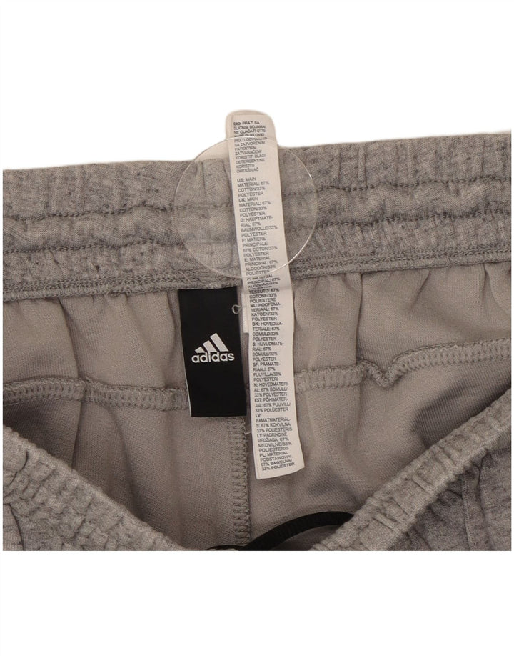 Adidas Mens Calças de treino cinza médio algodão manchado