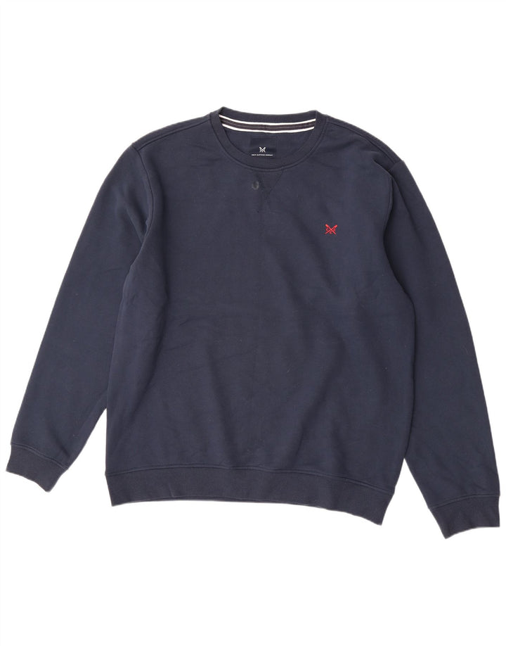 Crew Clothing Mens Moletom Jumper 2XL Algodão Azul Marinho