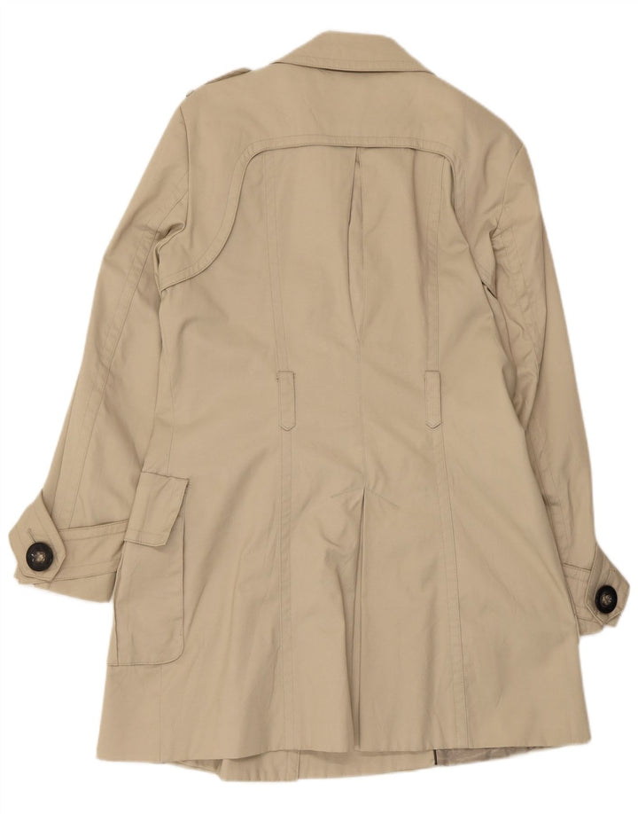 Zara Womens Trench Coat UK 14 Grande Bege Nylon