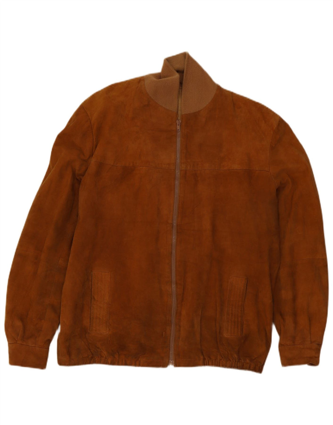 Jaqueta bomber masculina vintage de camurça IT 52 XL bege