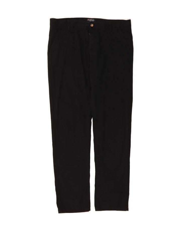 KANGOL Mens Straight Chino Trousers W36 L32 Black Cotton Vintage Kangol and Second-Hand Kangol from Messina Hembry 