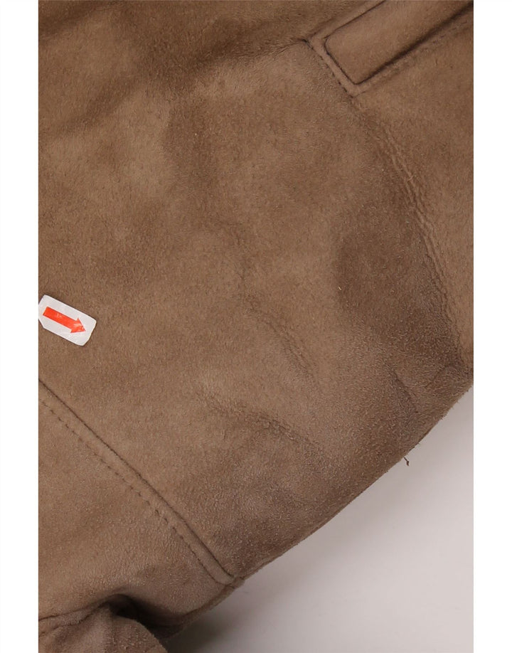 Casaco feminino vintage de shearling EU 42 grande shearling bege