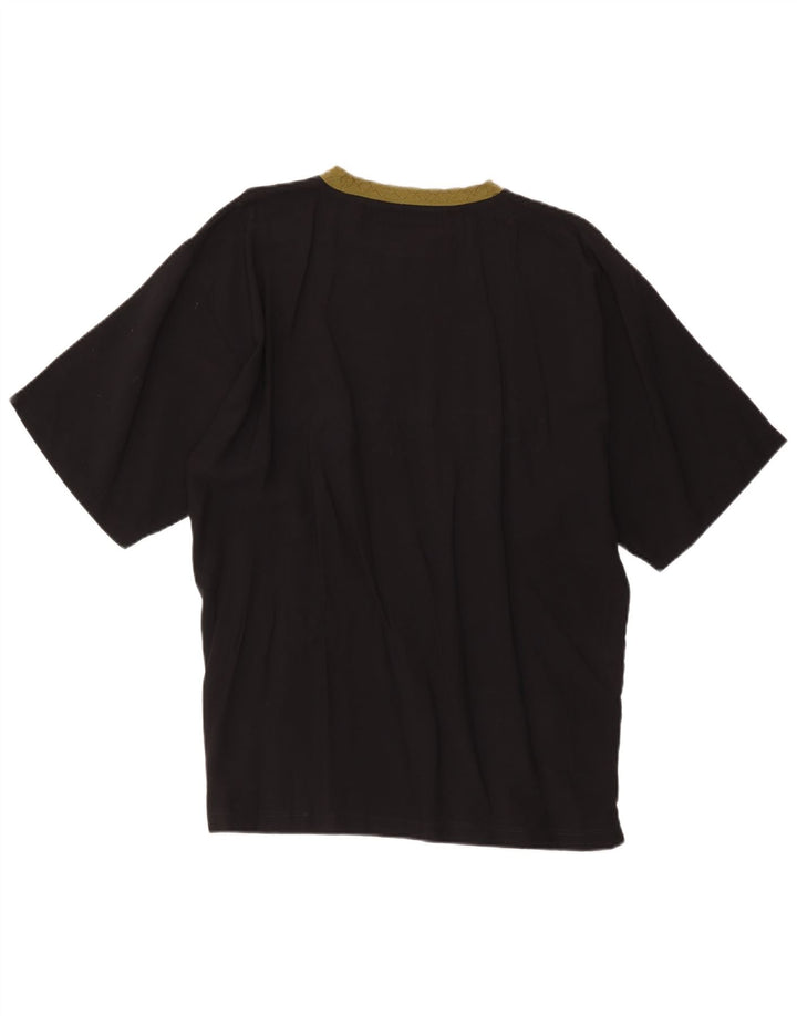 Camiseta gráfica masculina vintage grande viscose preta