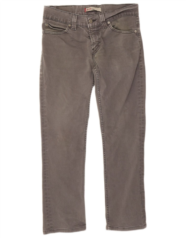 Calça jeans feminina Levi's 511 Slim W32 L28 cinza algodão