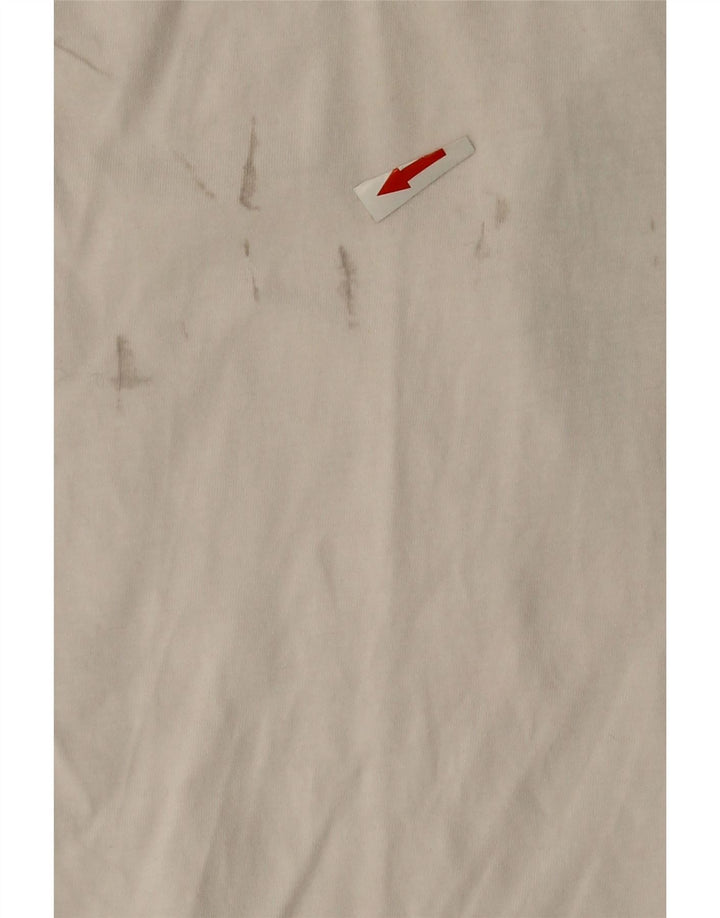 Tommy Hilfiger Camiseta masculina gráfica grande algodão branco
