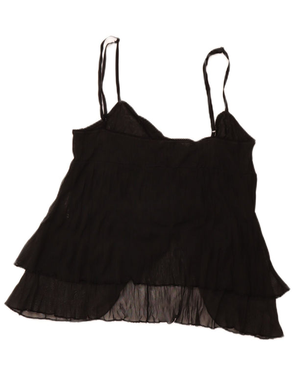 Top Cami feminino BENETTON UK 12 médio preto