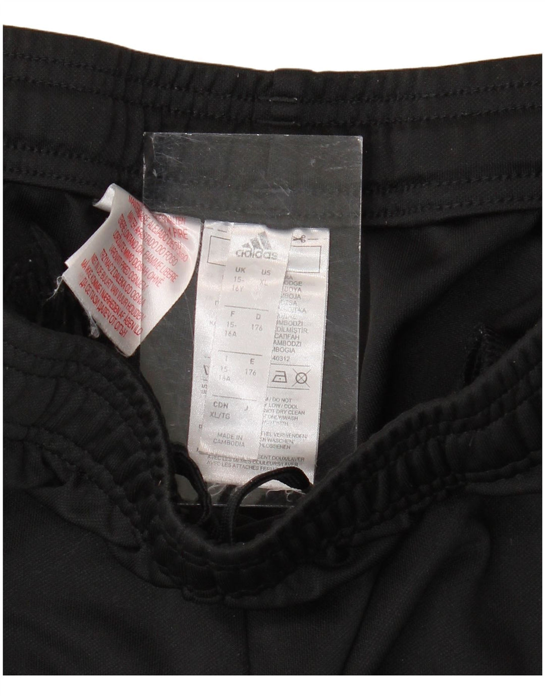 Calças de treino ADIDAS Menino Aeroready 15-16 anos preto poliéster