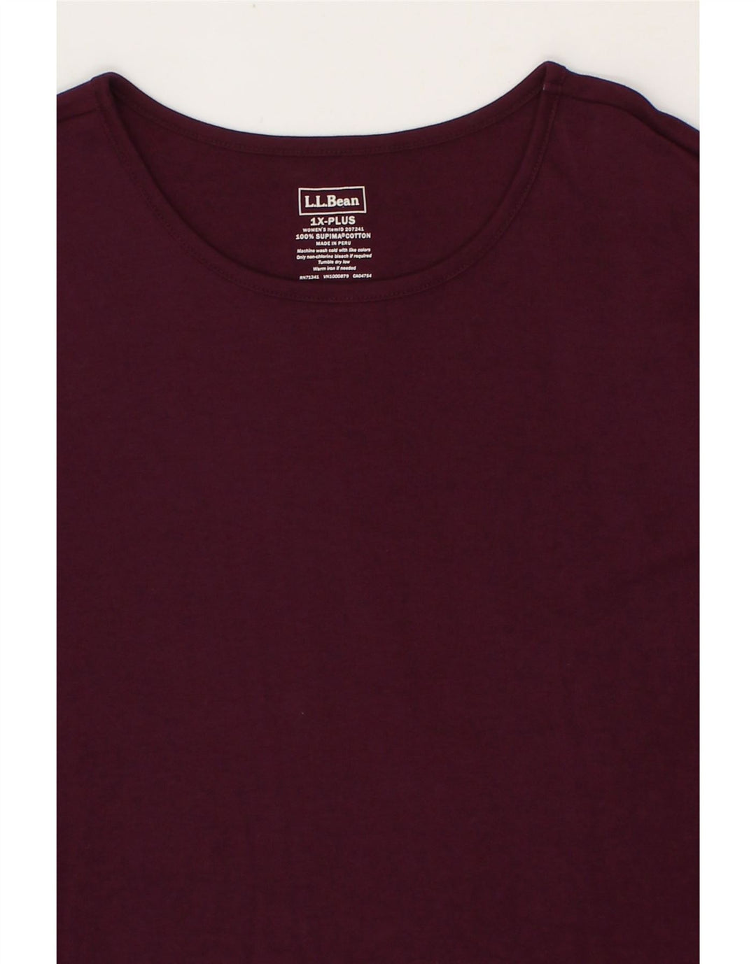 L.L.BEAN Womens T-Shirt Top UK 18 XL Purple Cotton Vintage L.L.Bean and Second-Hand L.L.Bean from Messina Hembry 