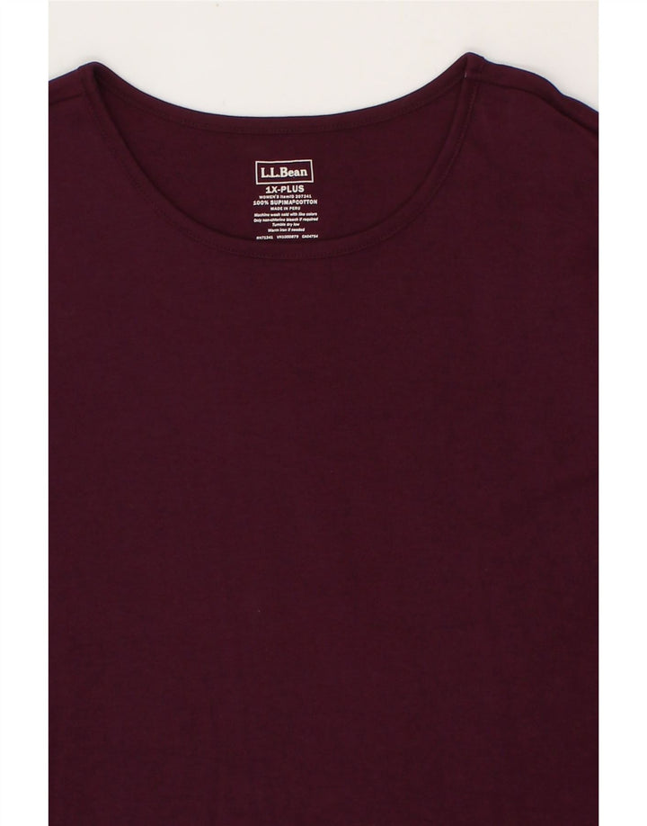 L.L.BEAN Womens T-Shirt Top UK 18 XL Purple Cotton Vintage L.L.Bean and Second-Hand L.L.Bean from Messina Hembry 