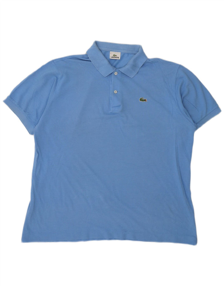 Camisa polo masculina LACOSTE tamanho 6 XL algodão azul