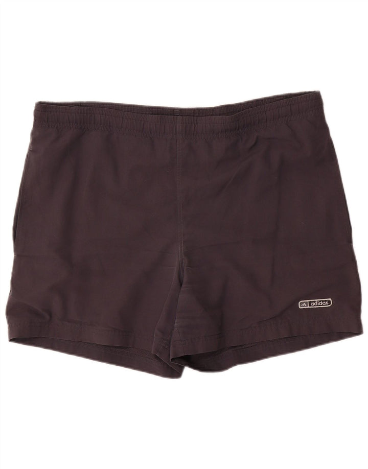 Shorts esportivos masculinos Adidas grande poliéster preto