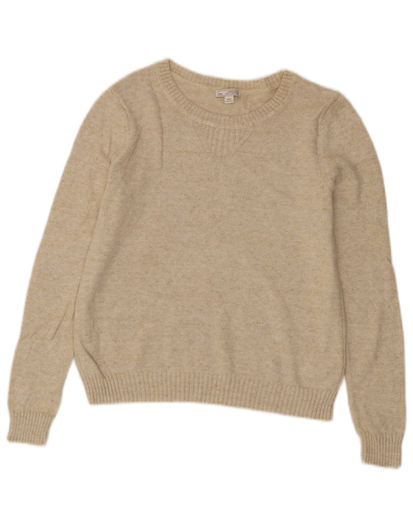 Suéter feminino Gap com gola canoa e algodão bege UK 6 XS